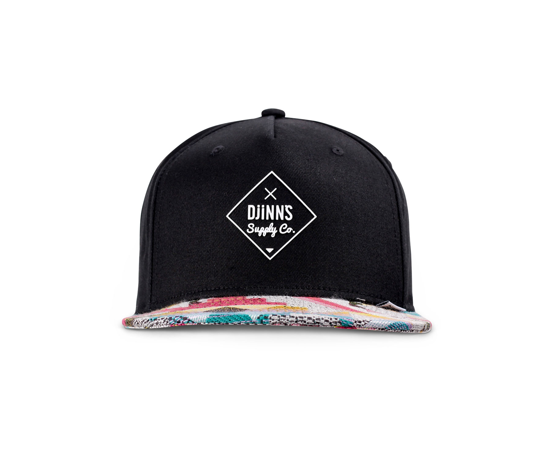 5 Panel Snapback Cap Rubber Aztek