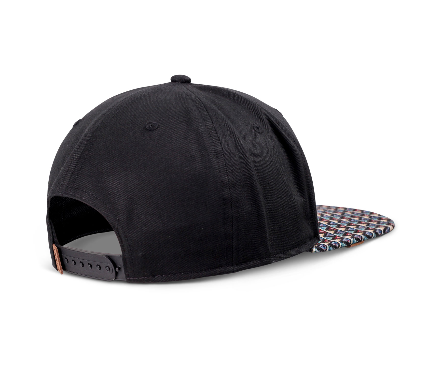 6 Panel Snapback Cap Colour Triangle Rev.