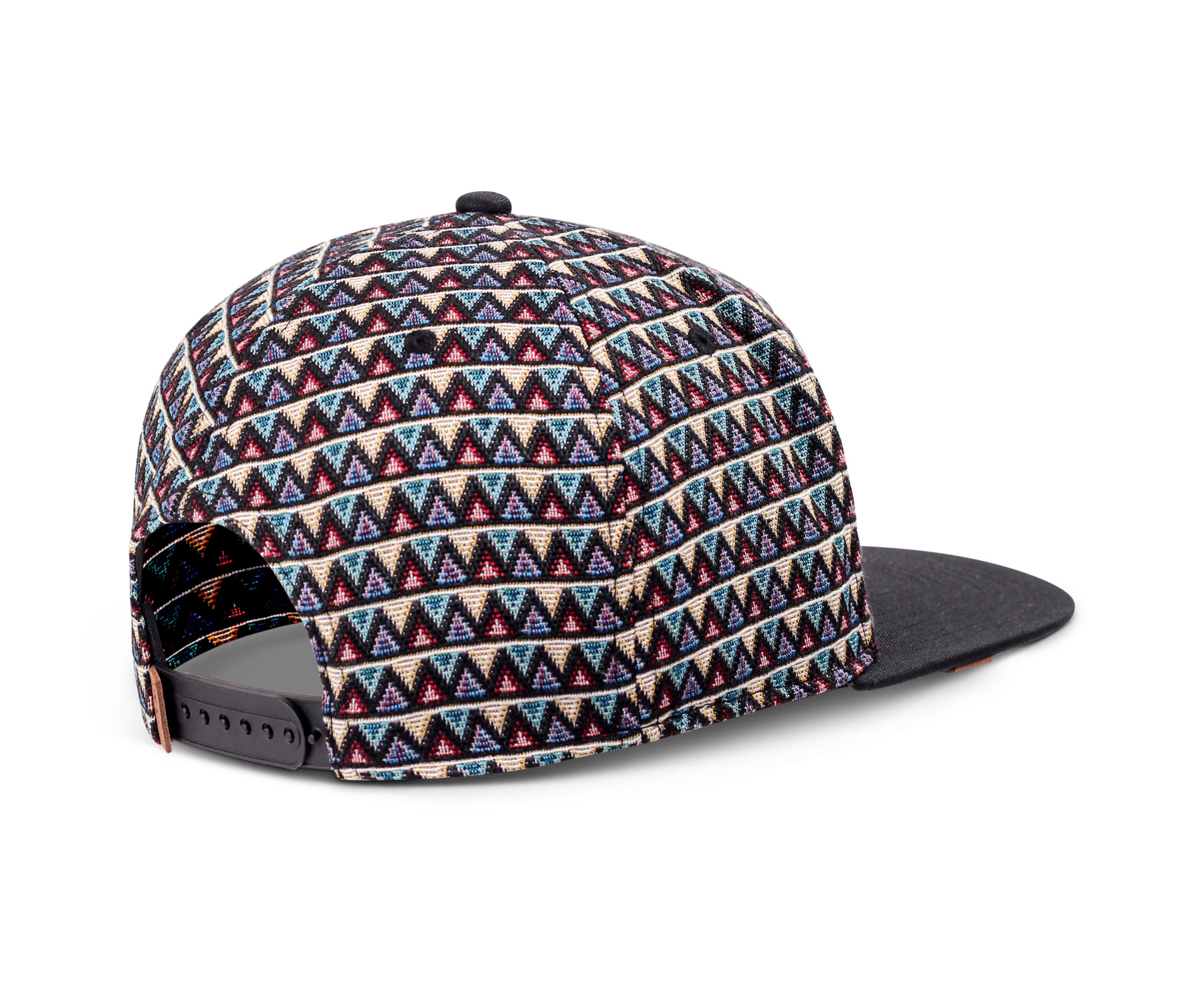 6 Panel Snapback Cap Colour Triangle